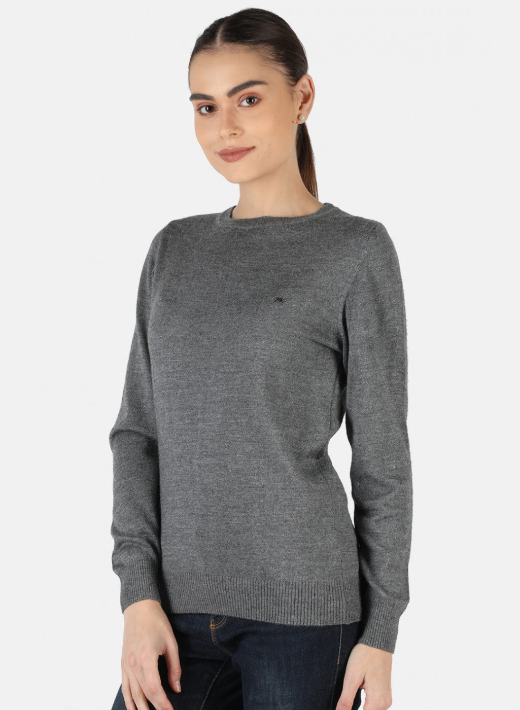 Women Grey Solid Top