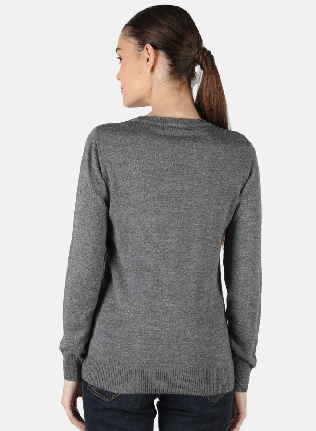 Women Grey Solid Top