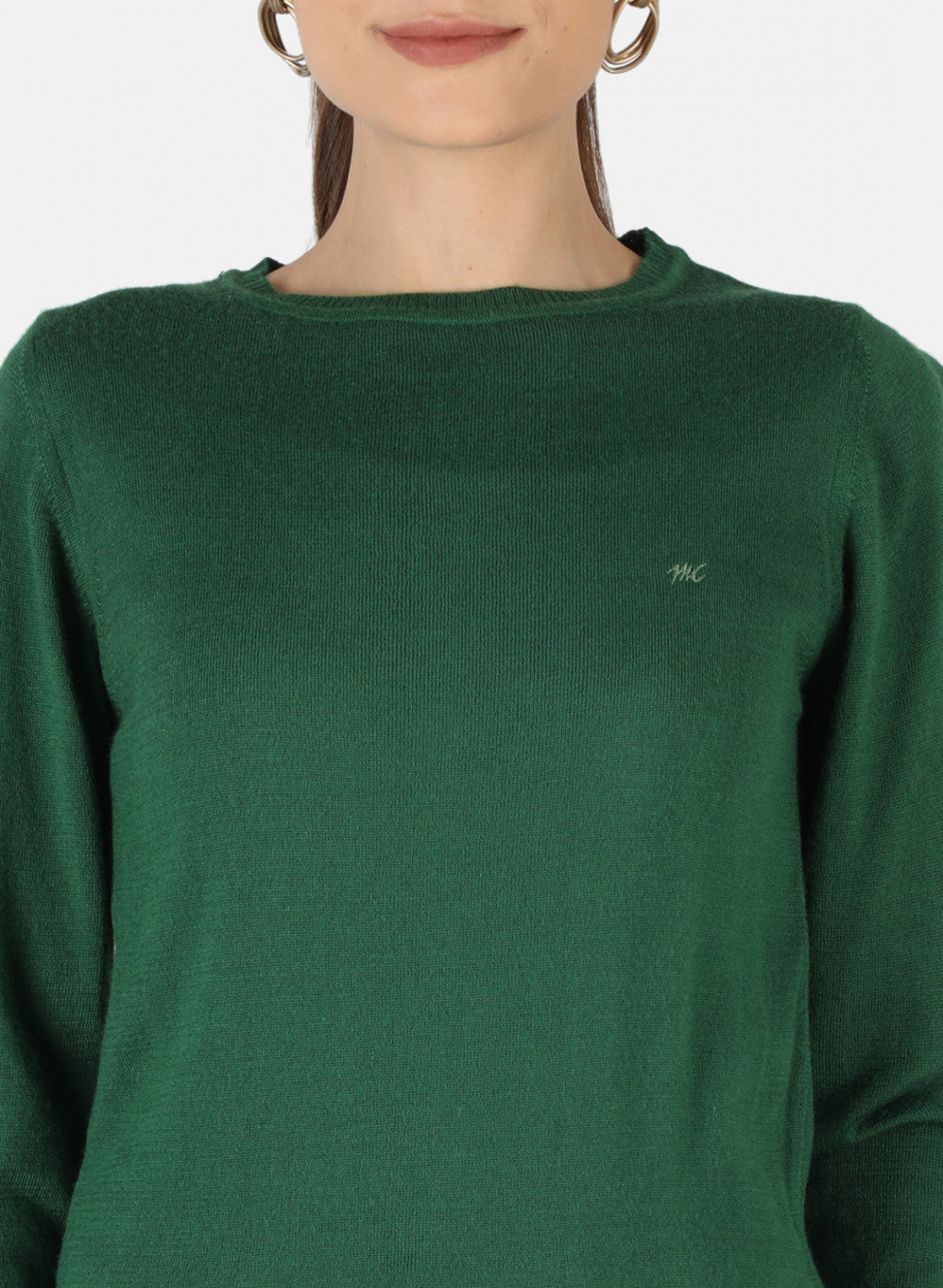Women Green Solid Top