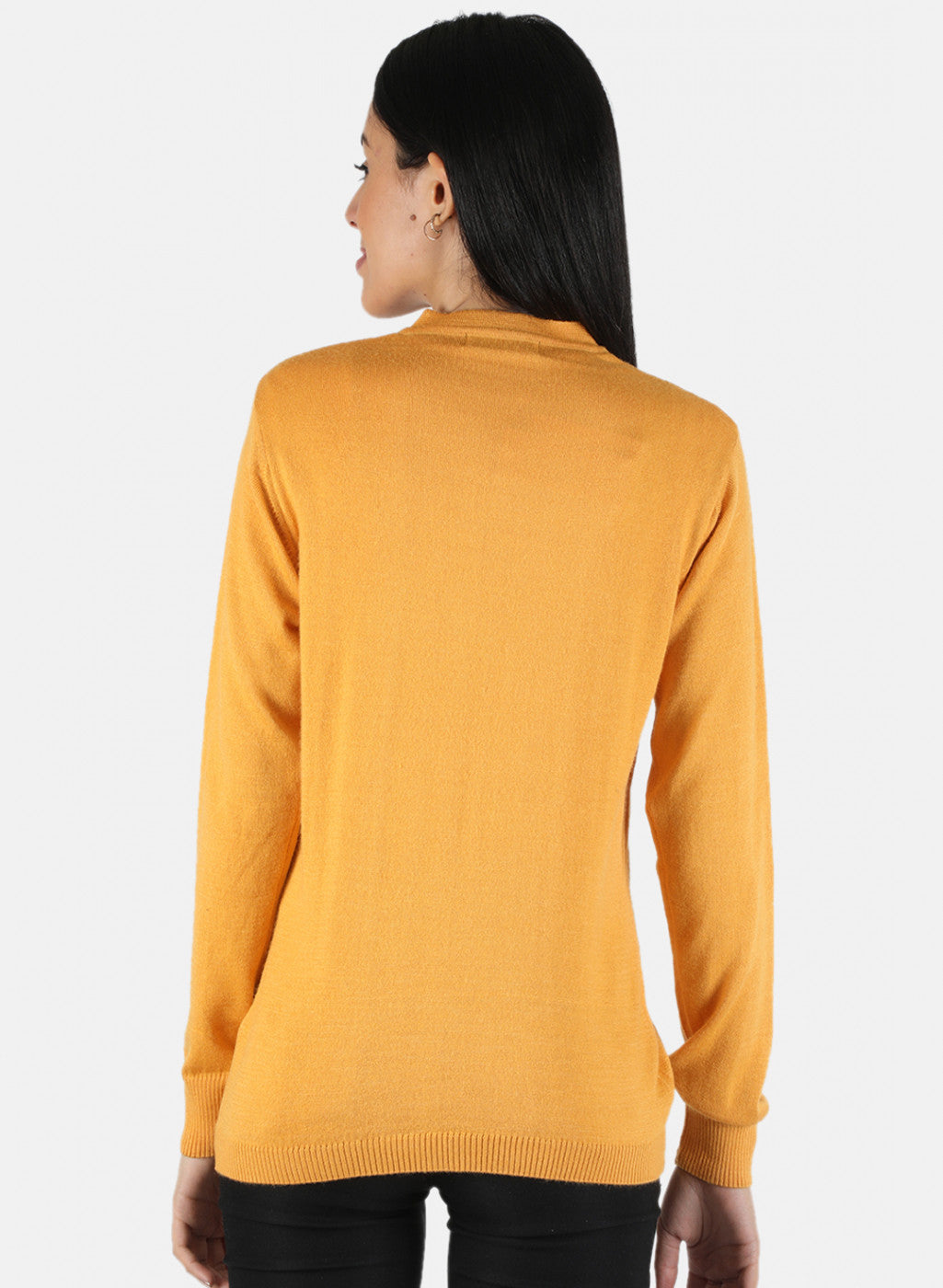 Women Yellow Solid Cardigan