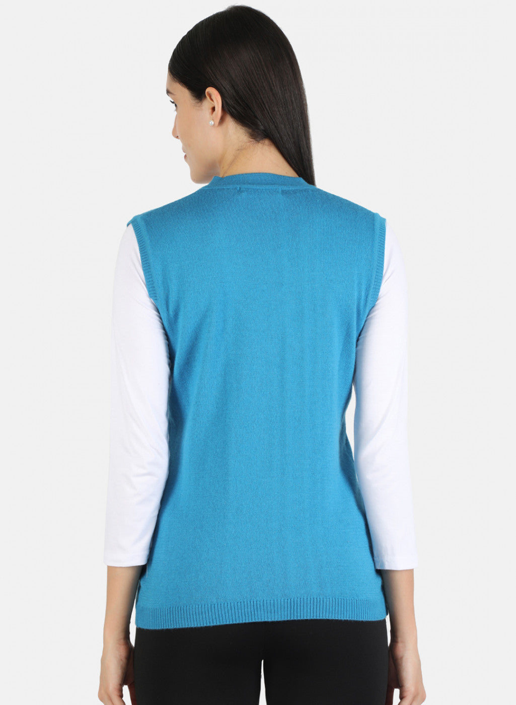 Women Blue Solid Cardigan