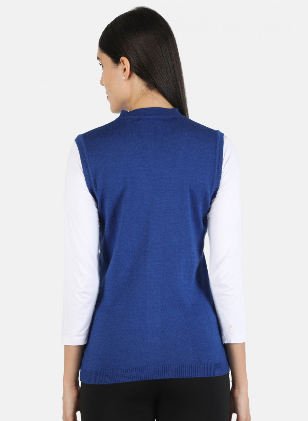 Women Blue Solid Cardigan
