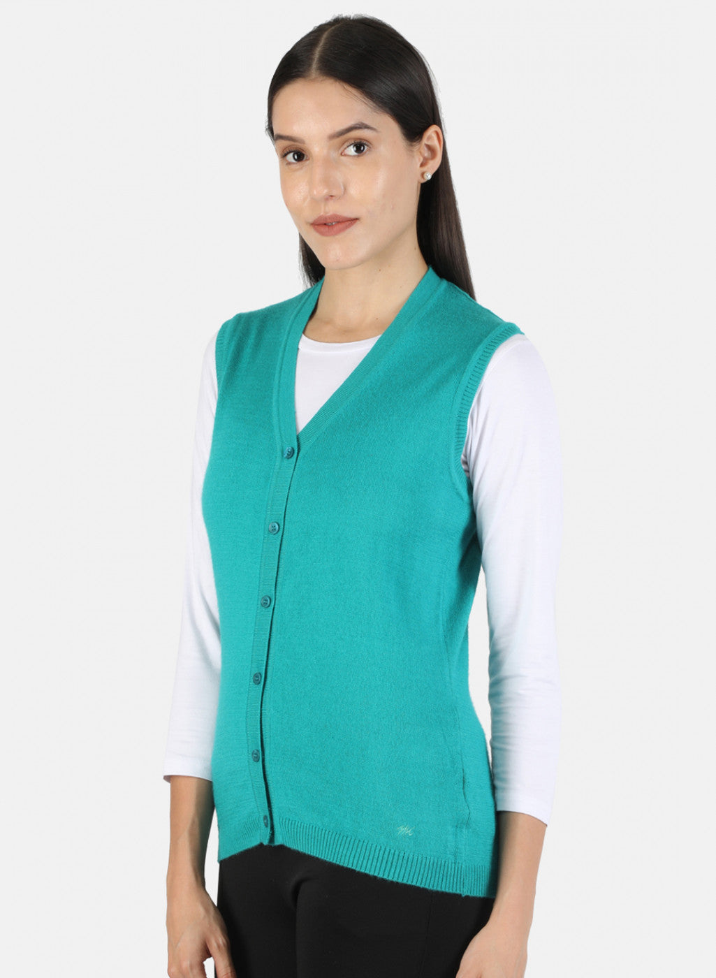 Women Green Solid Cardigan