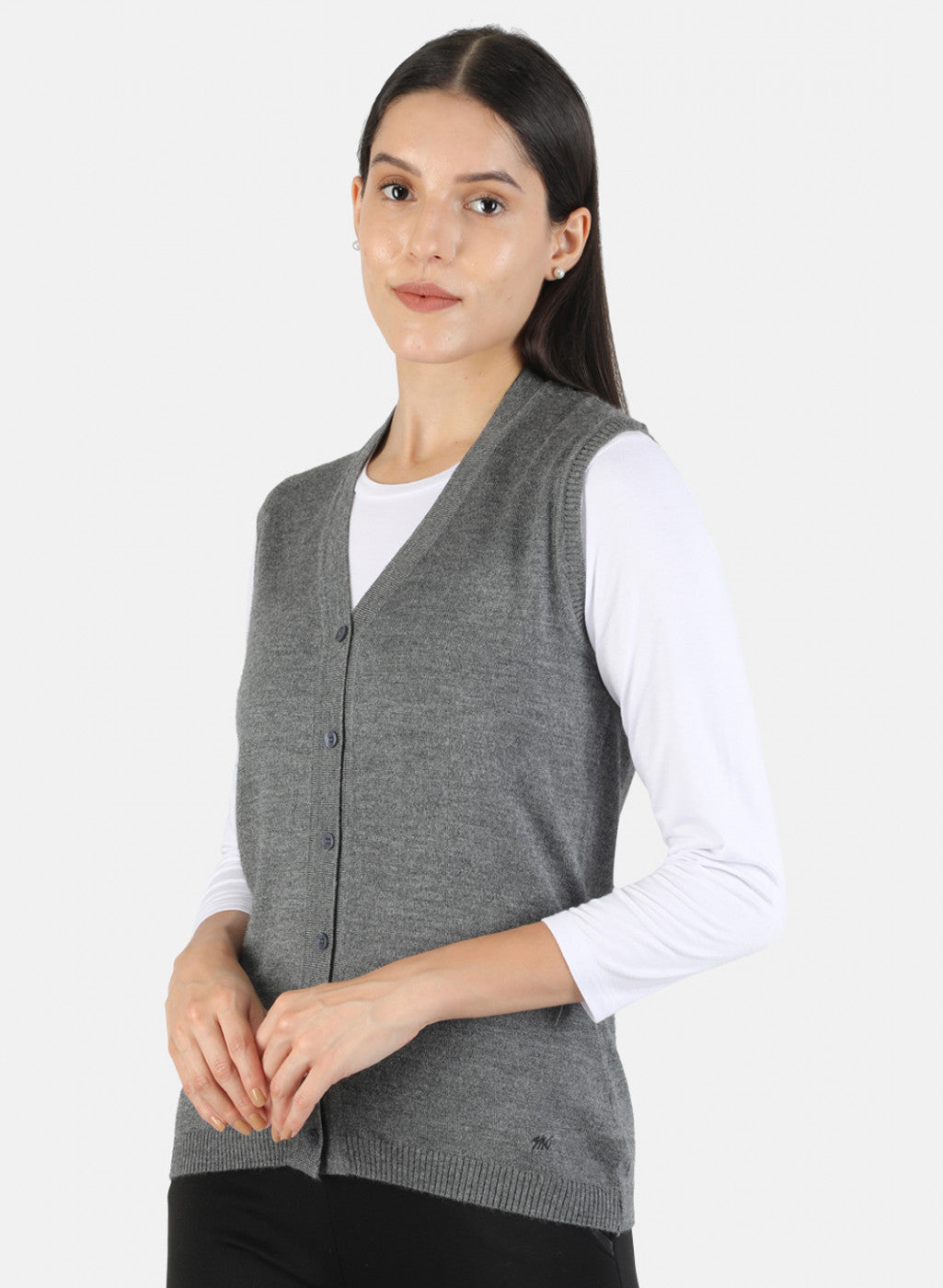 Women Grey Solid Cardigan