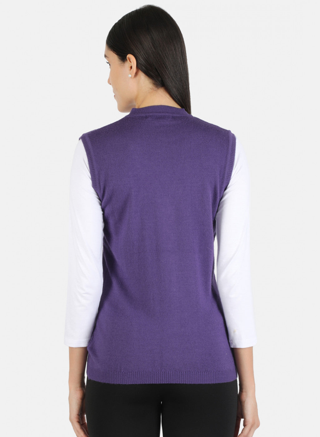 Women Purple Solid Cardigan