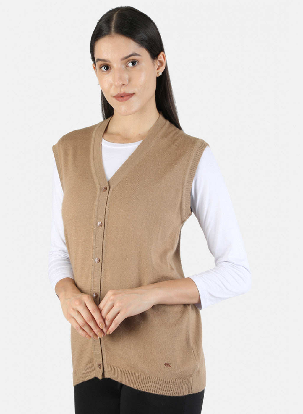 Women Brown Solid Cardigan