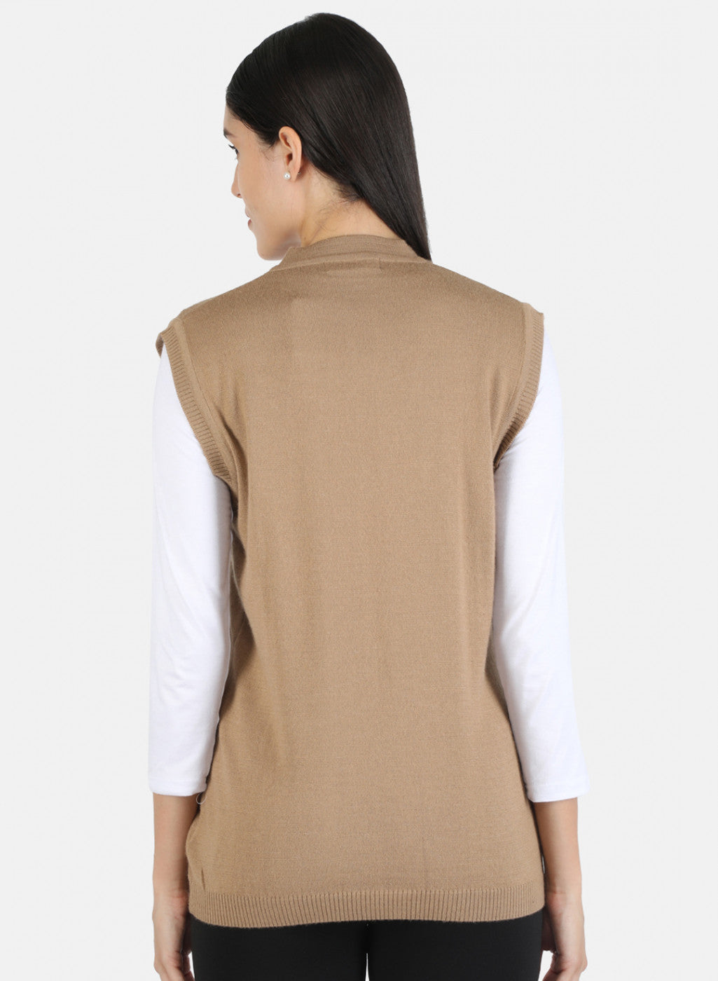Women Brown Solid Cardigan