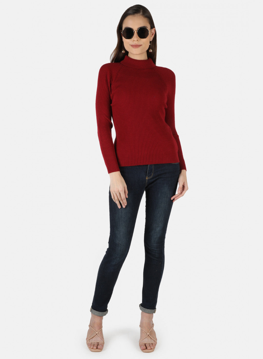 Women Maroon Solid Sceavy