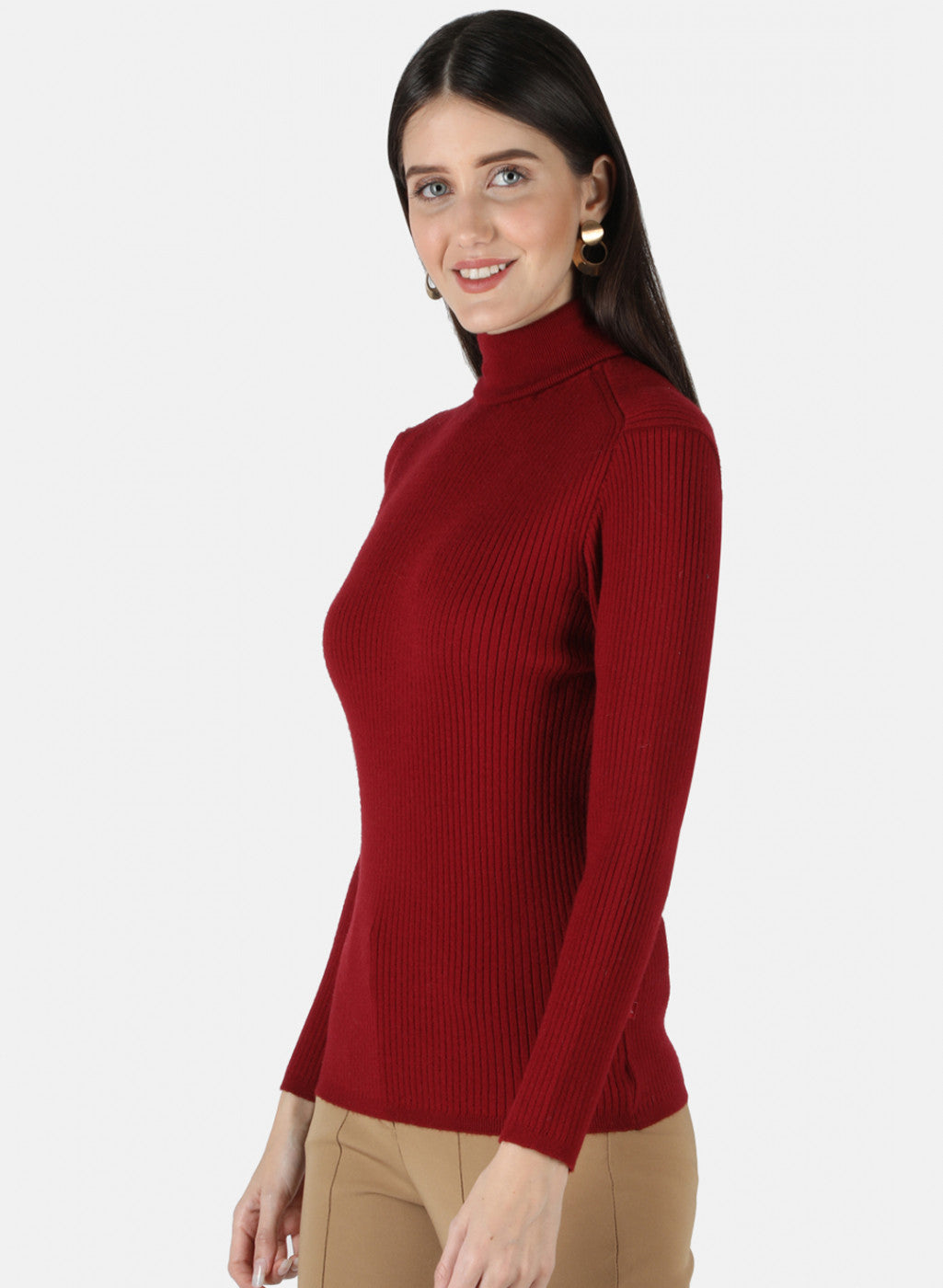 Women Maroon Solid Sceavy
