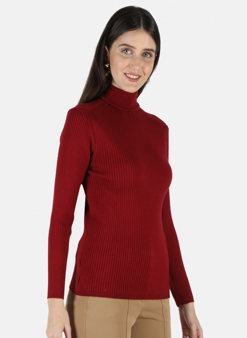 Women Maroon Solid Sceavy