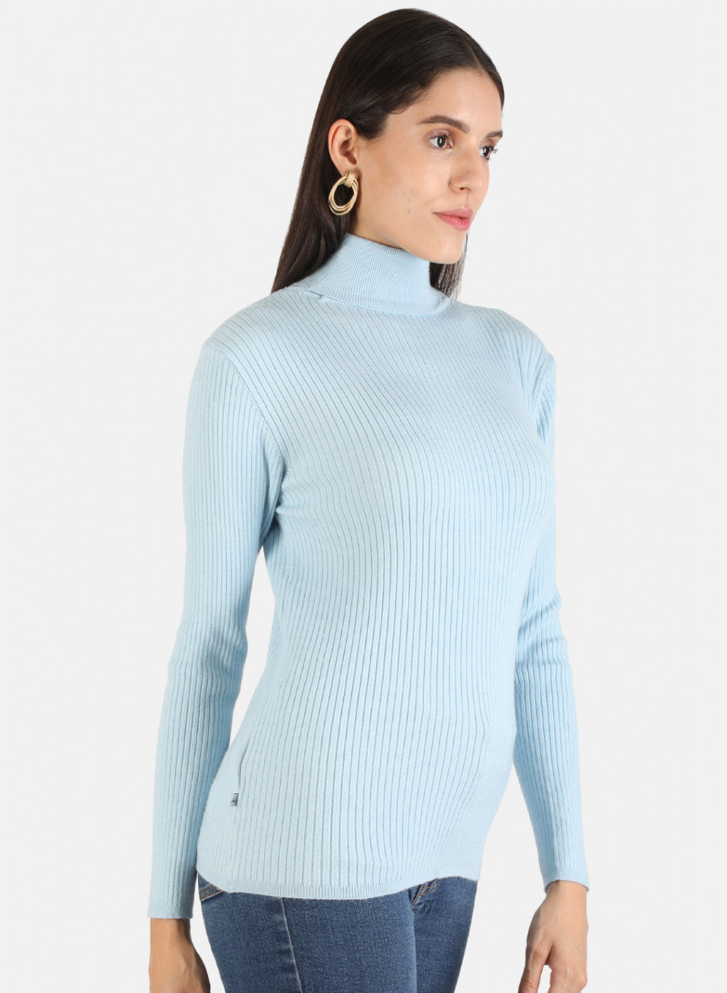 Women Blue Solid Sceavy