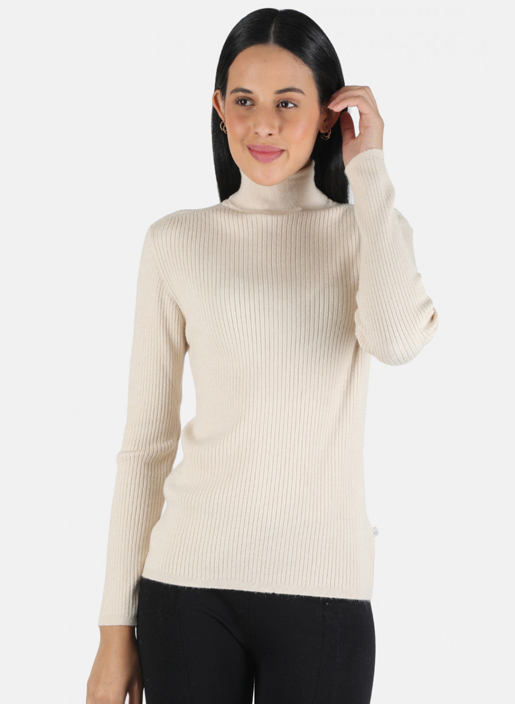 Women Beige Solid Sceavy