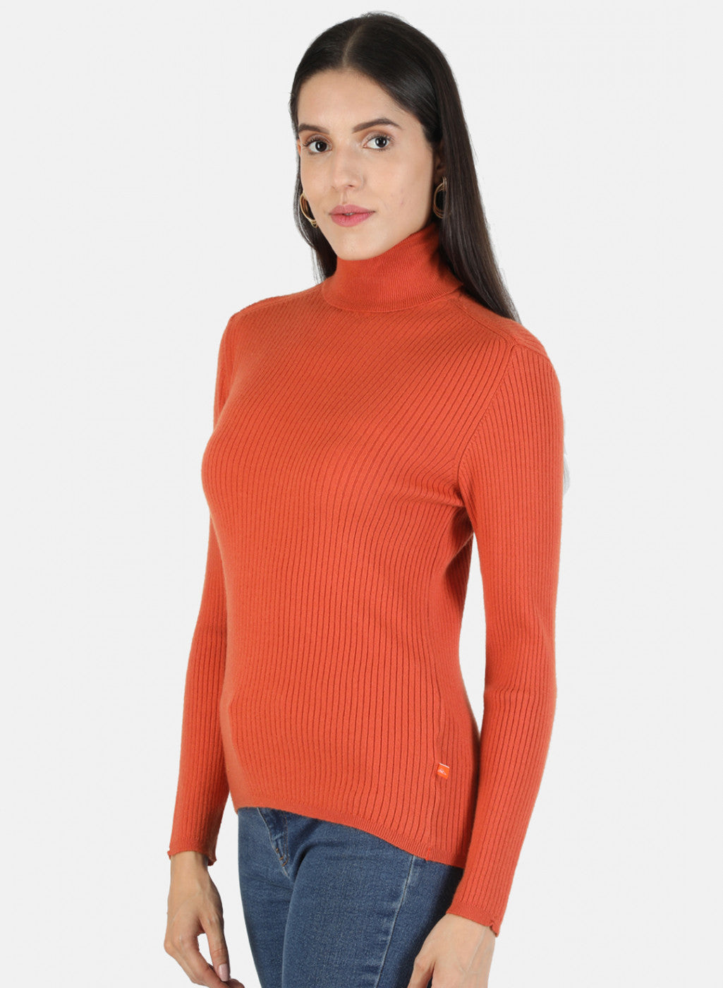 Women Orange Solid Sceavy