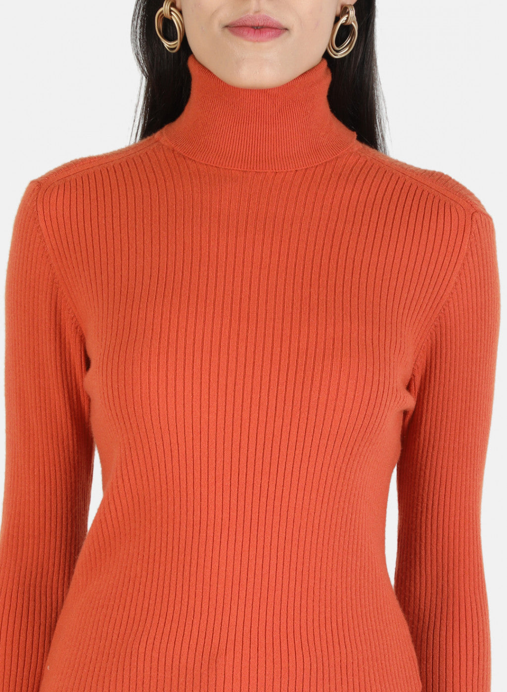 Women Orange Solid Sceavy