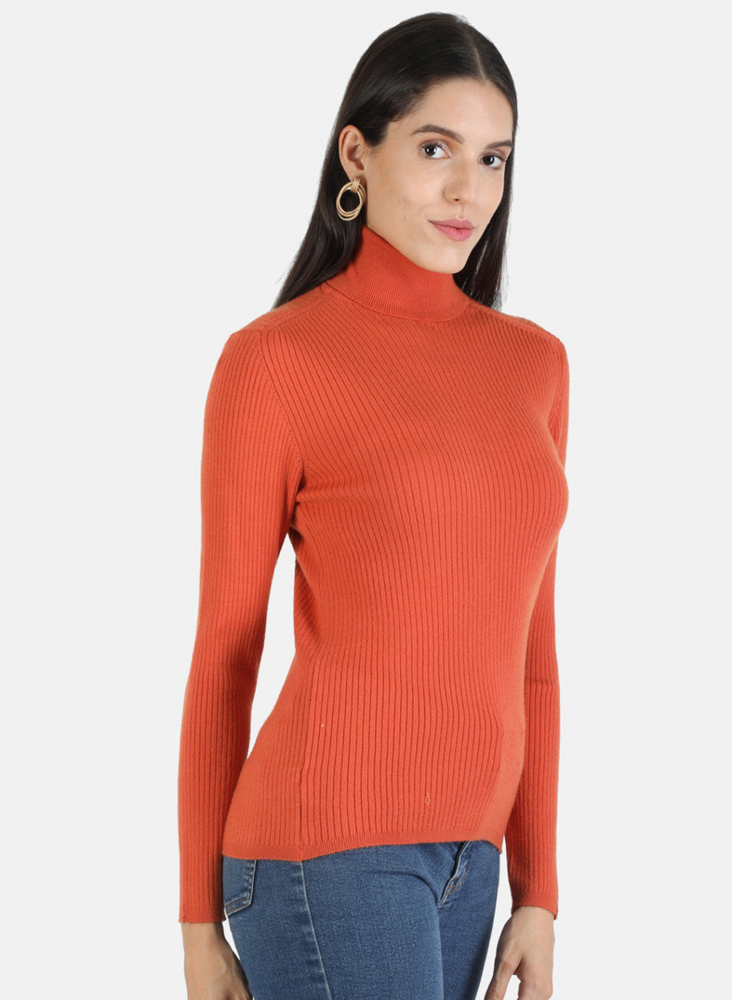 Women Orange Solid Sceavy