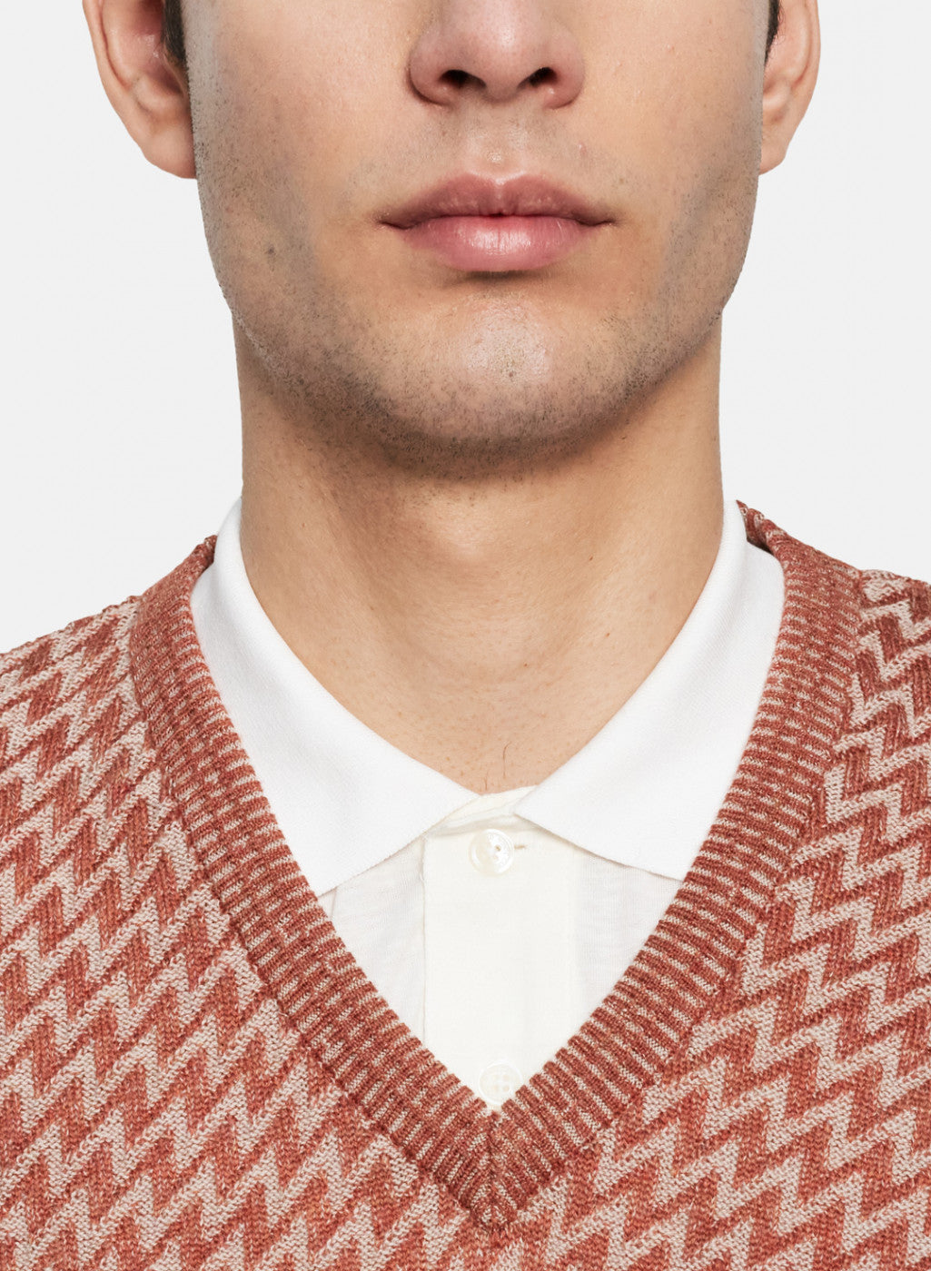 Men Orange Solid Pullover