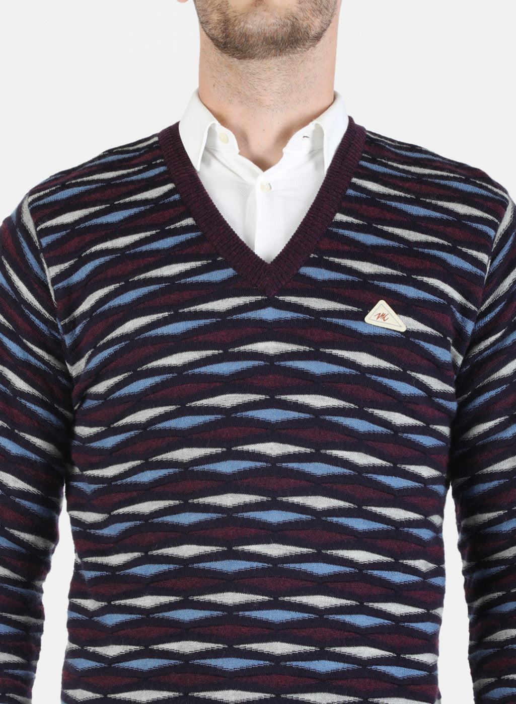 Men Black Self Pullover