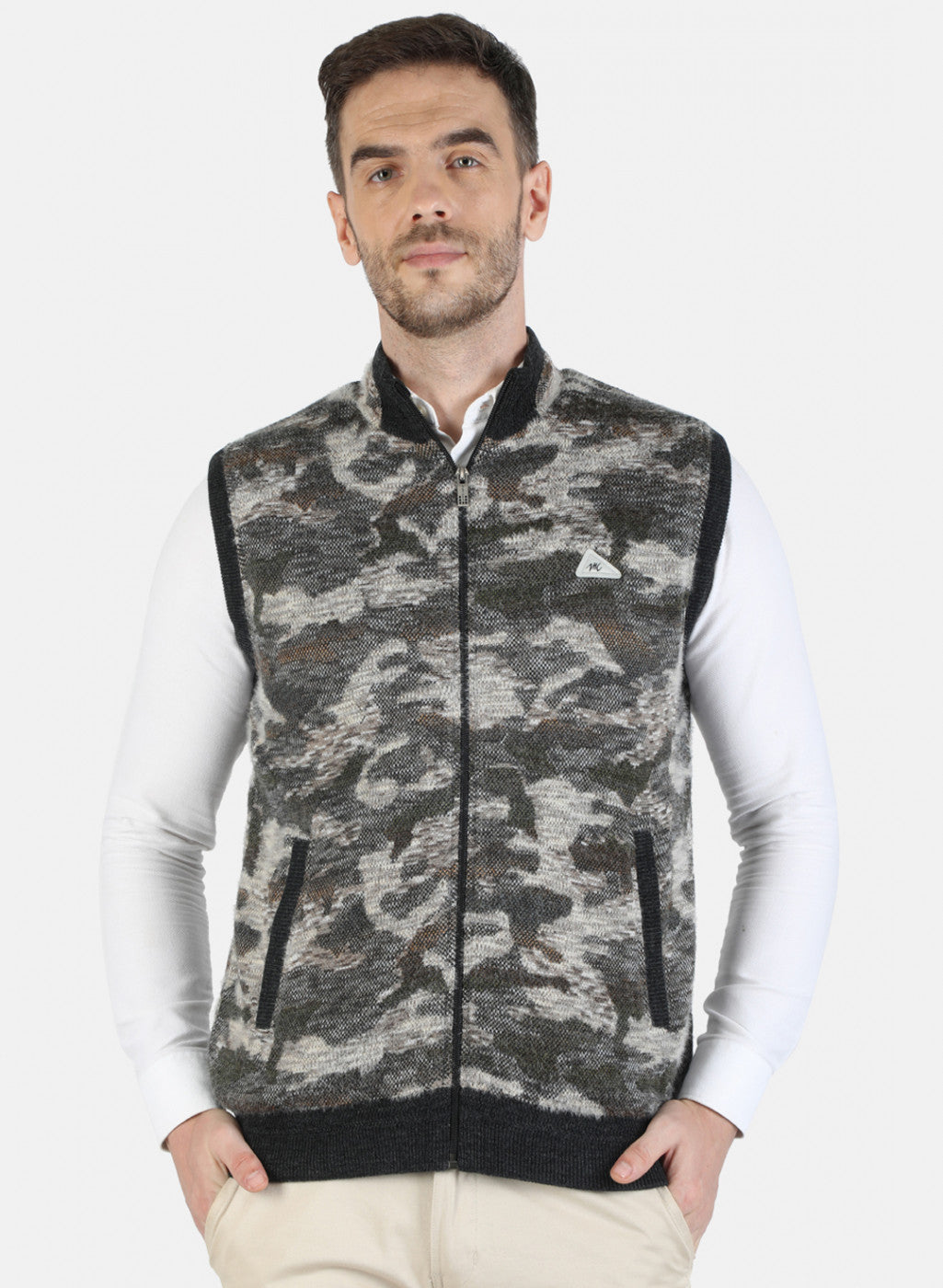 Men Black Self Jacket