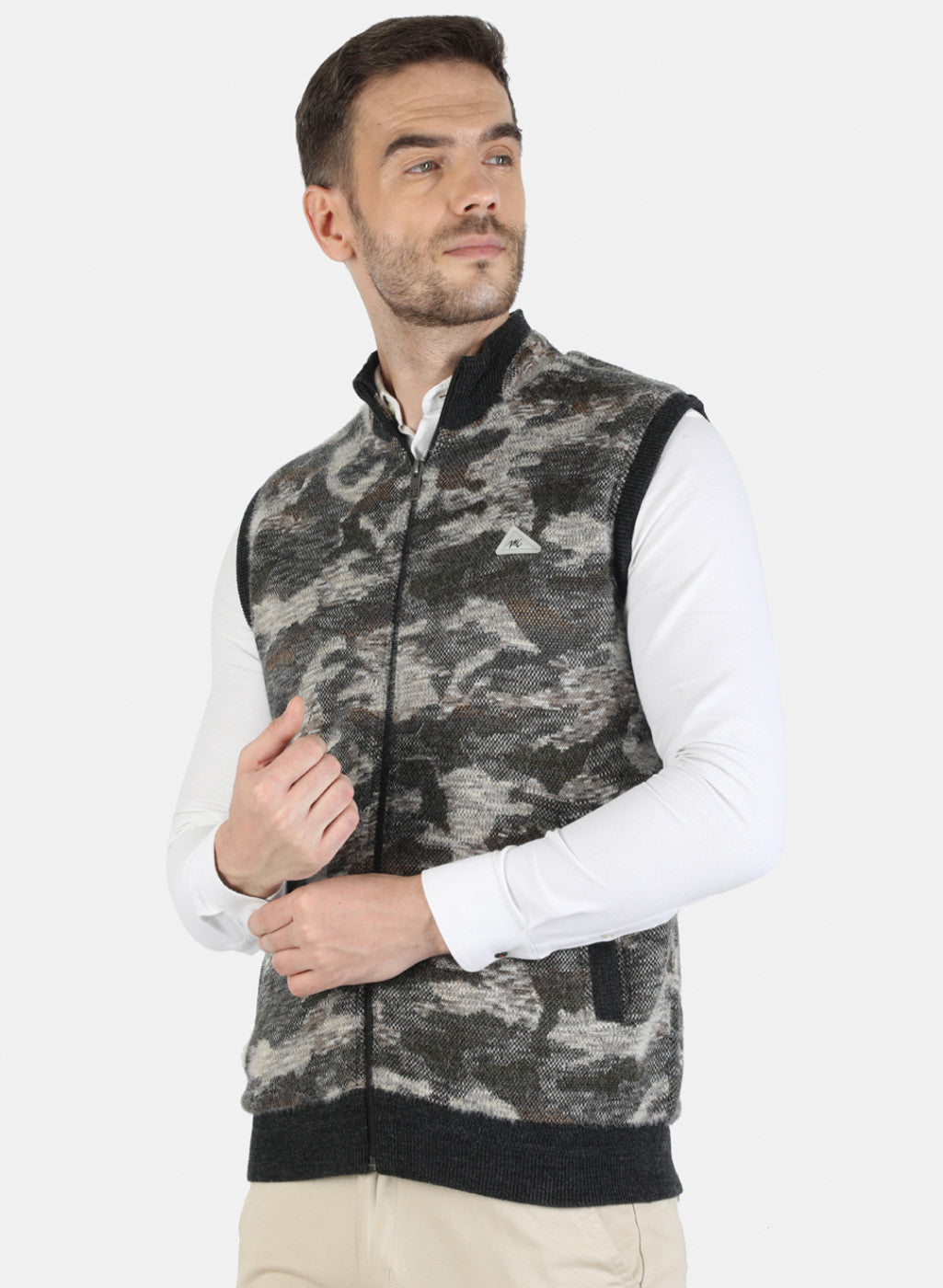 Men Black Self Jacket