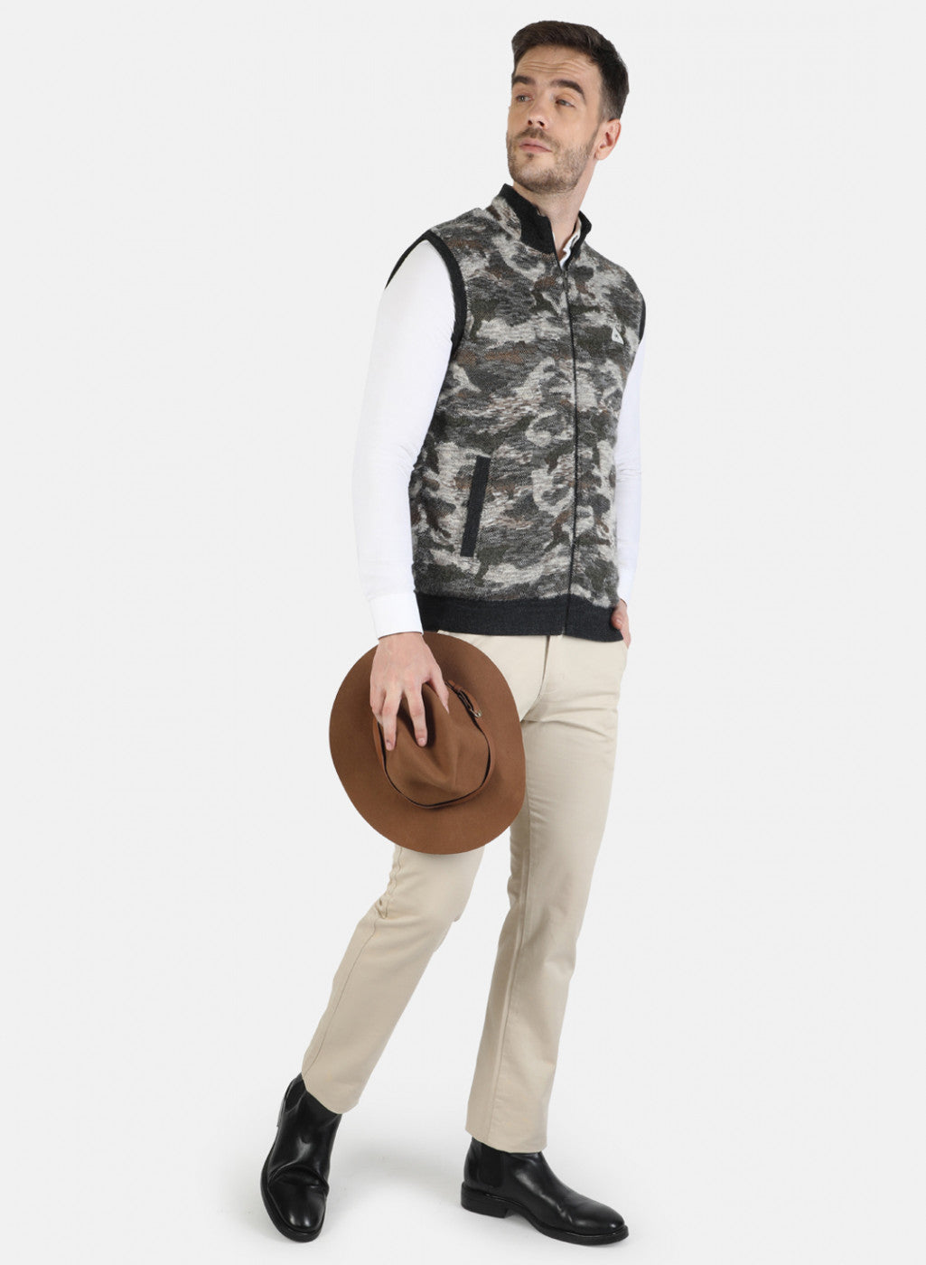 Men Black Self Jacket