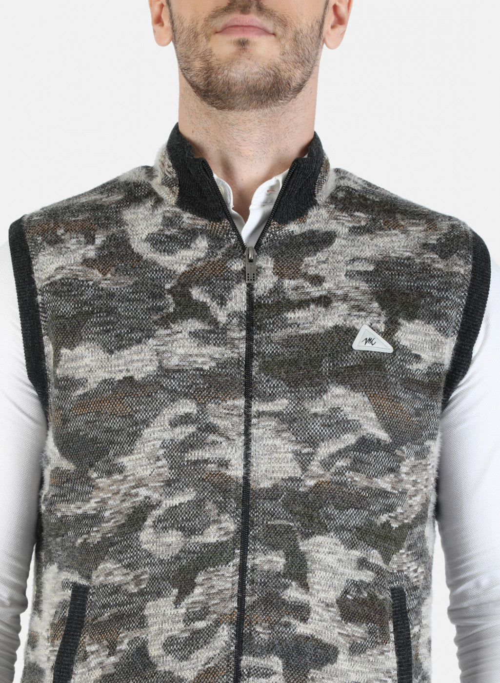 Men Black Self Jacket