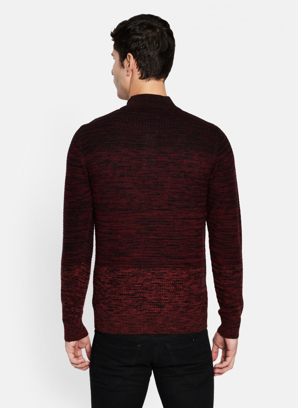 Men Red Solid Pullover