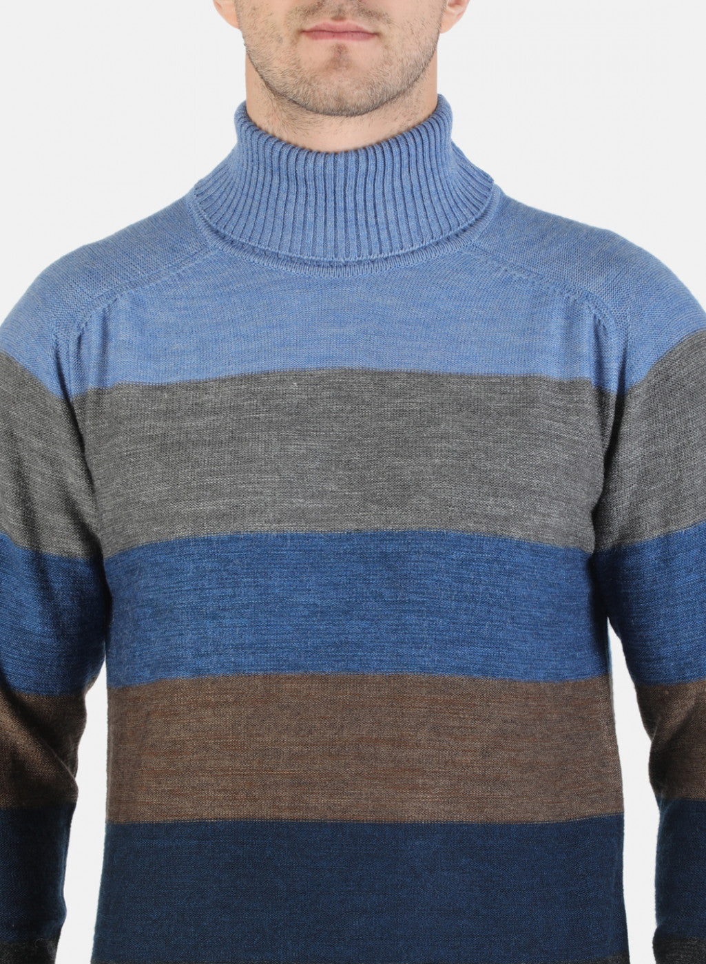 Men Multi Color Self Pullover