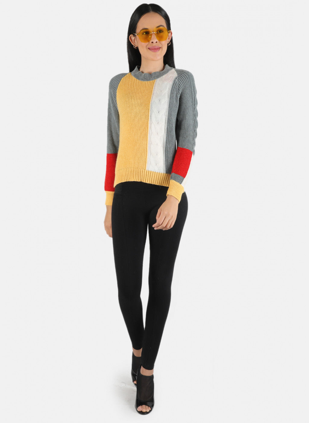 Women Multi Color Self Design Top