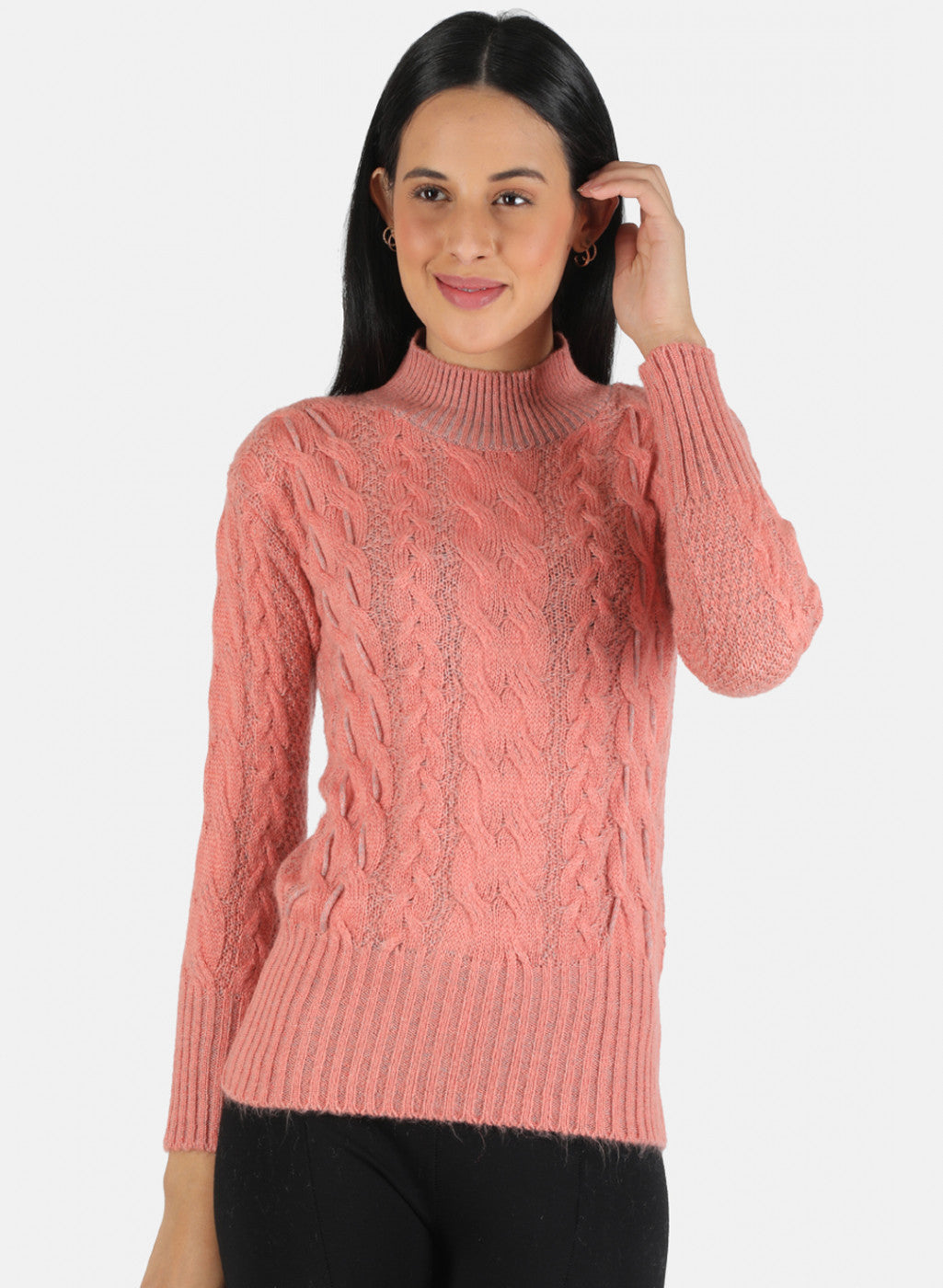 Women Pink Self Design Top