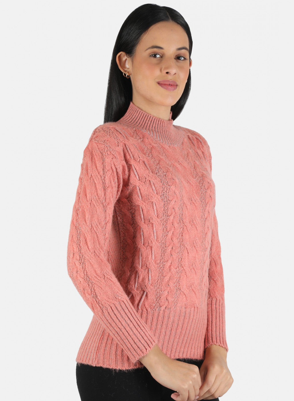 Women Pink Self Design Top