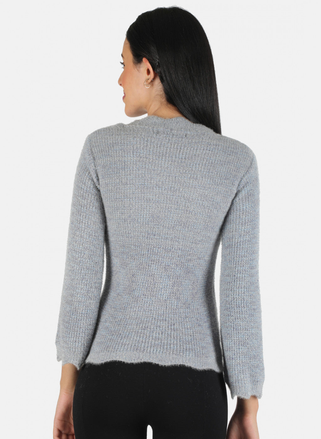 Women Blue Self Design Top