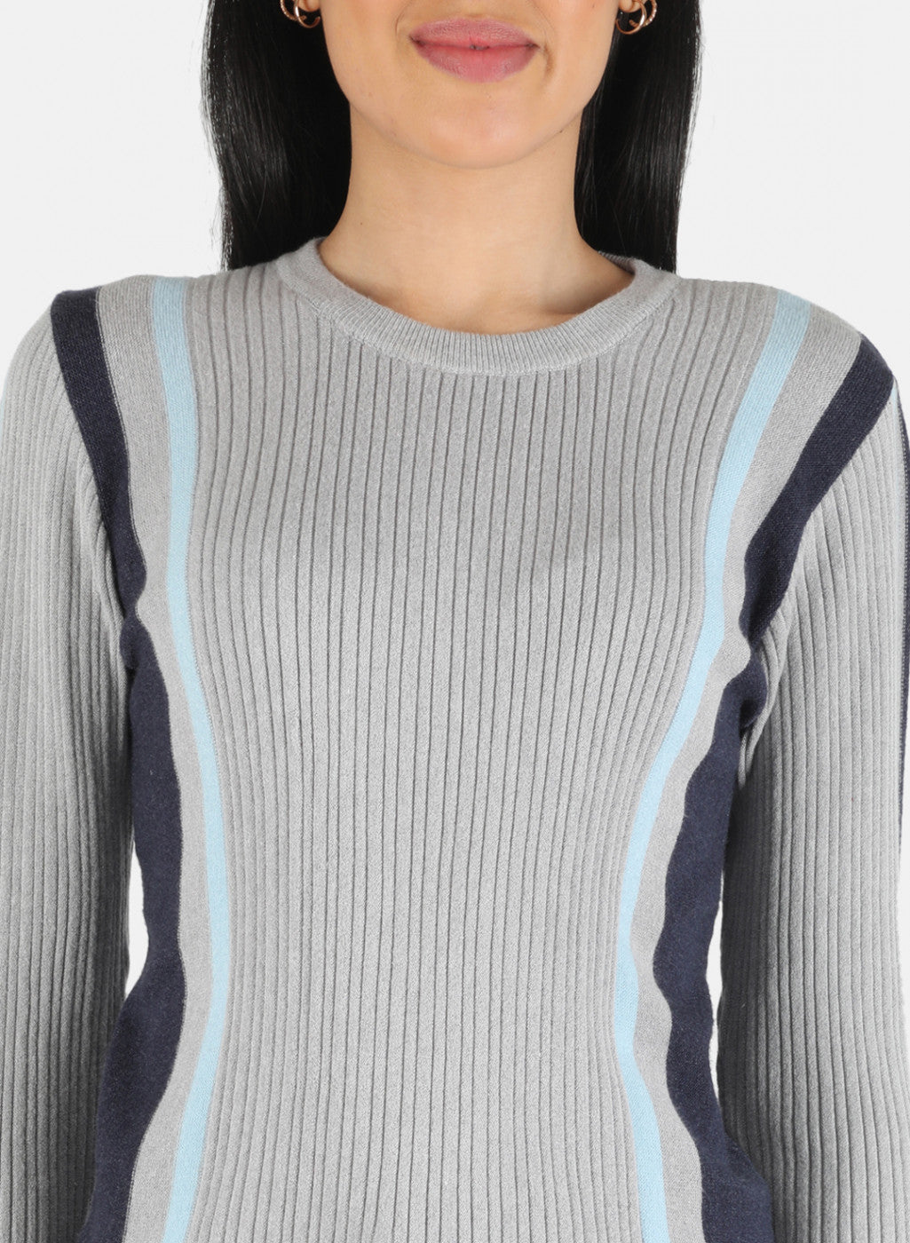 Women Grey Self Design Top