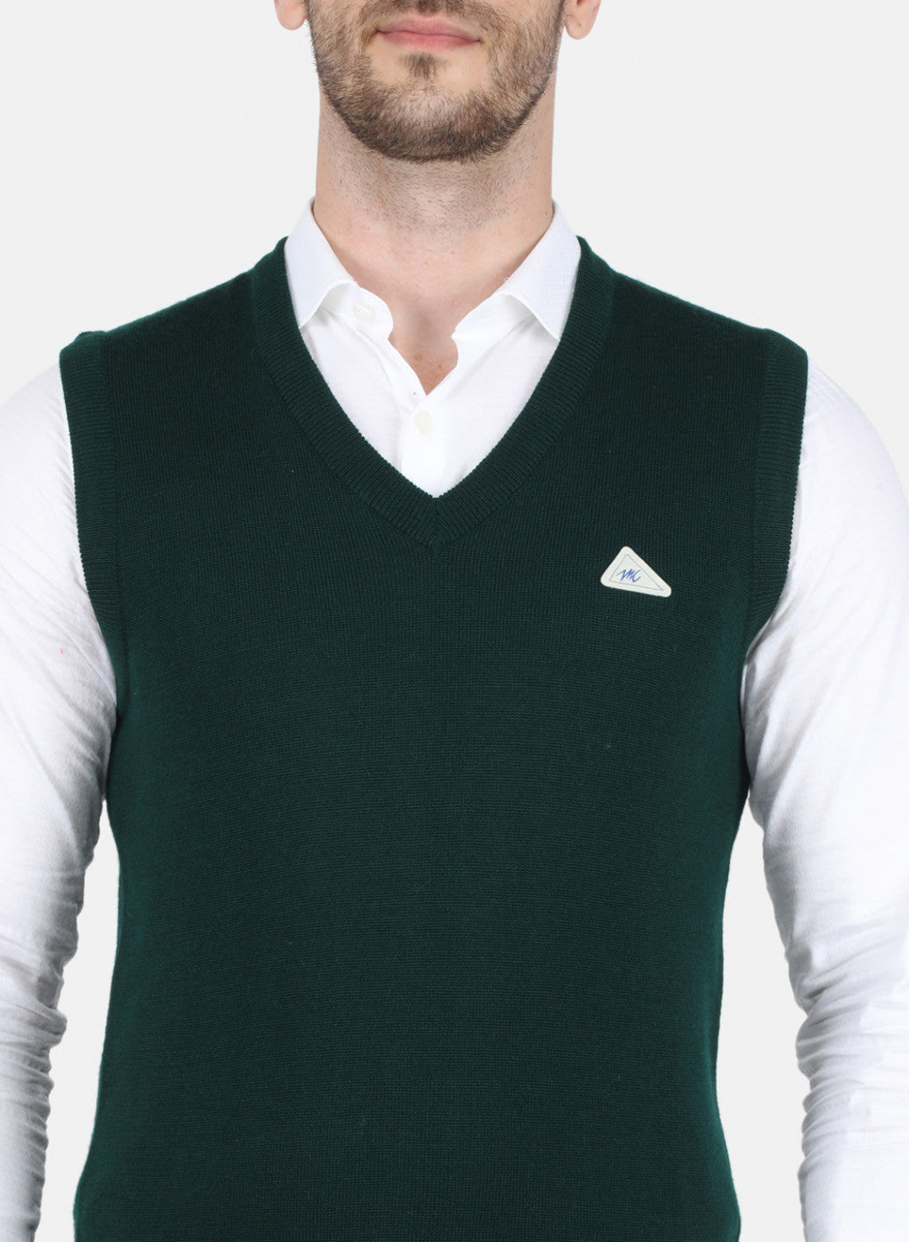 Men Green Solid Sweater