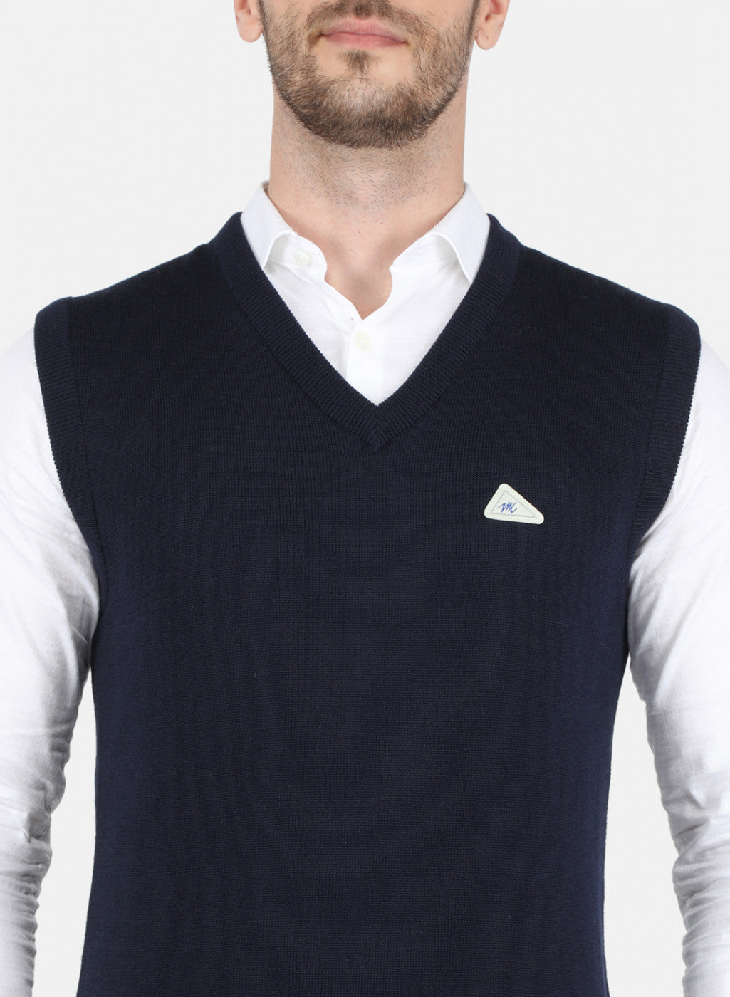 Men NAvy Blue Solid Sweater