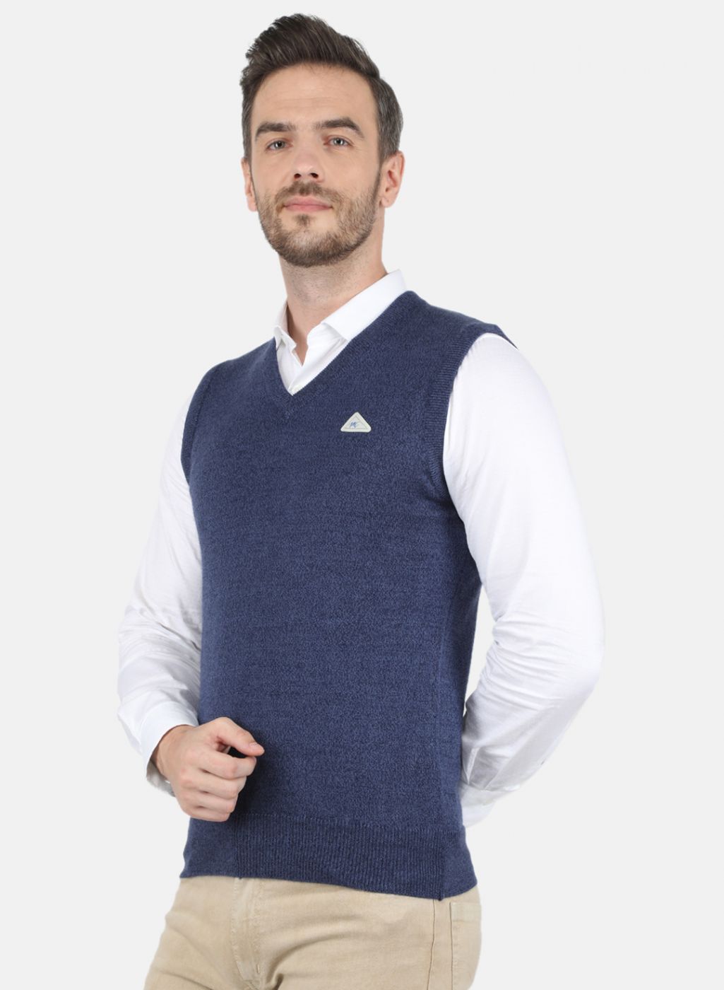 Men NAvy Blue Solid Sweater