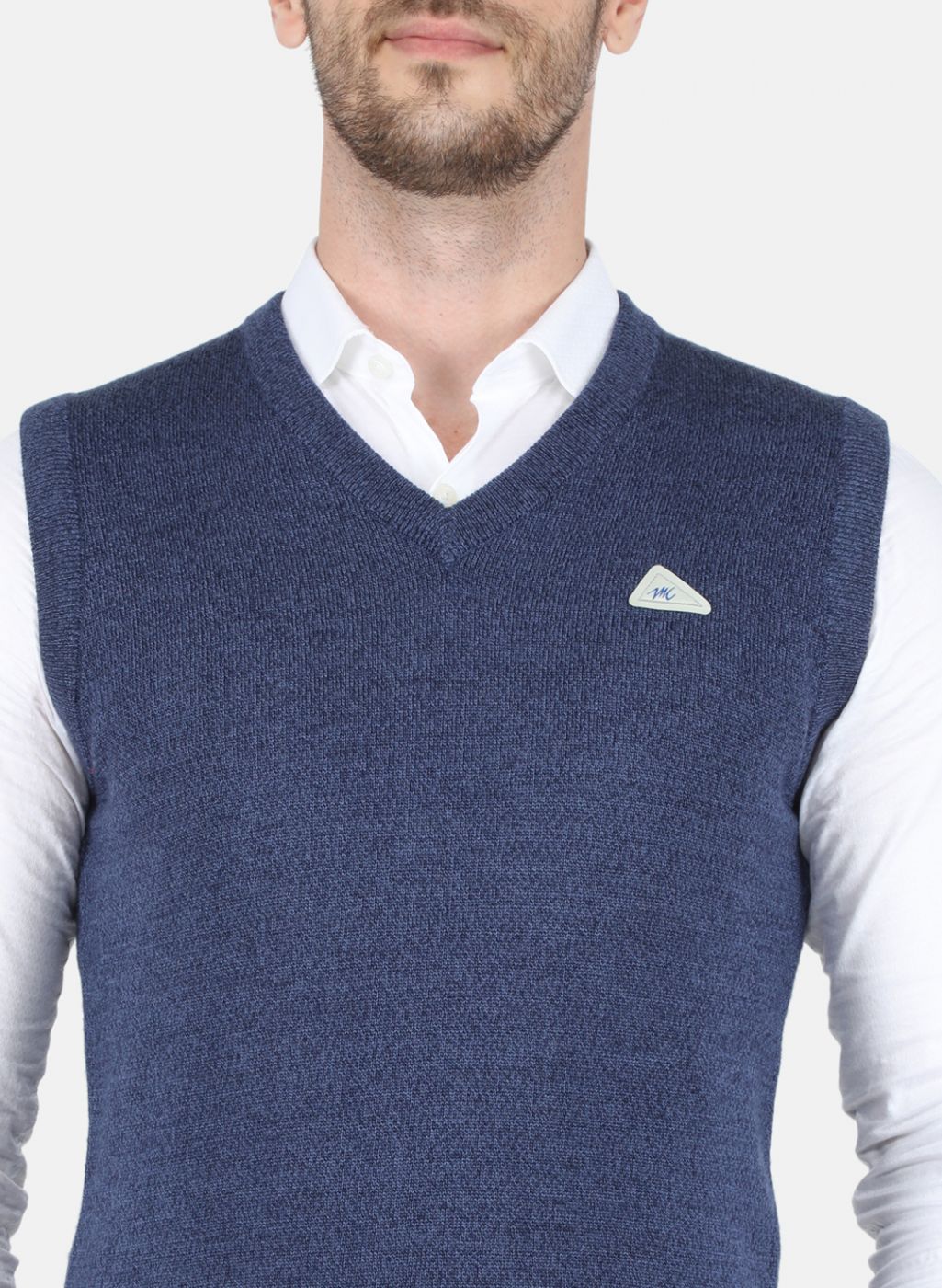 Men NAvy Blue Solid Sweater