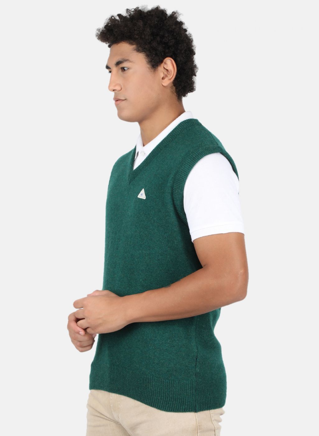 Men Green Solid Sweater