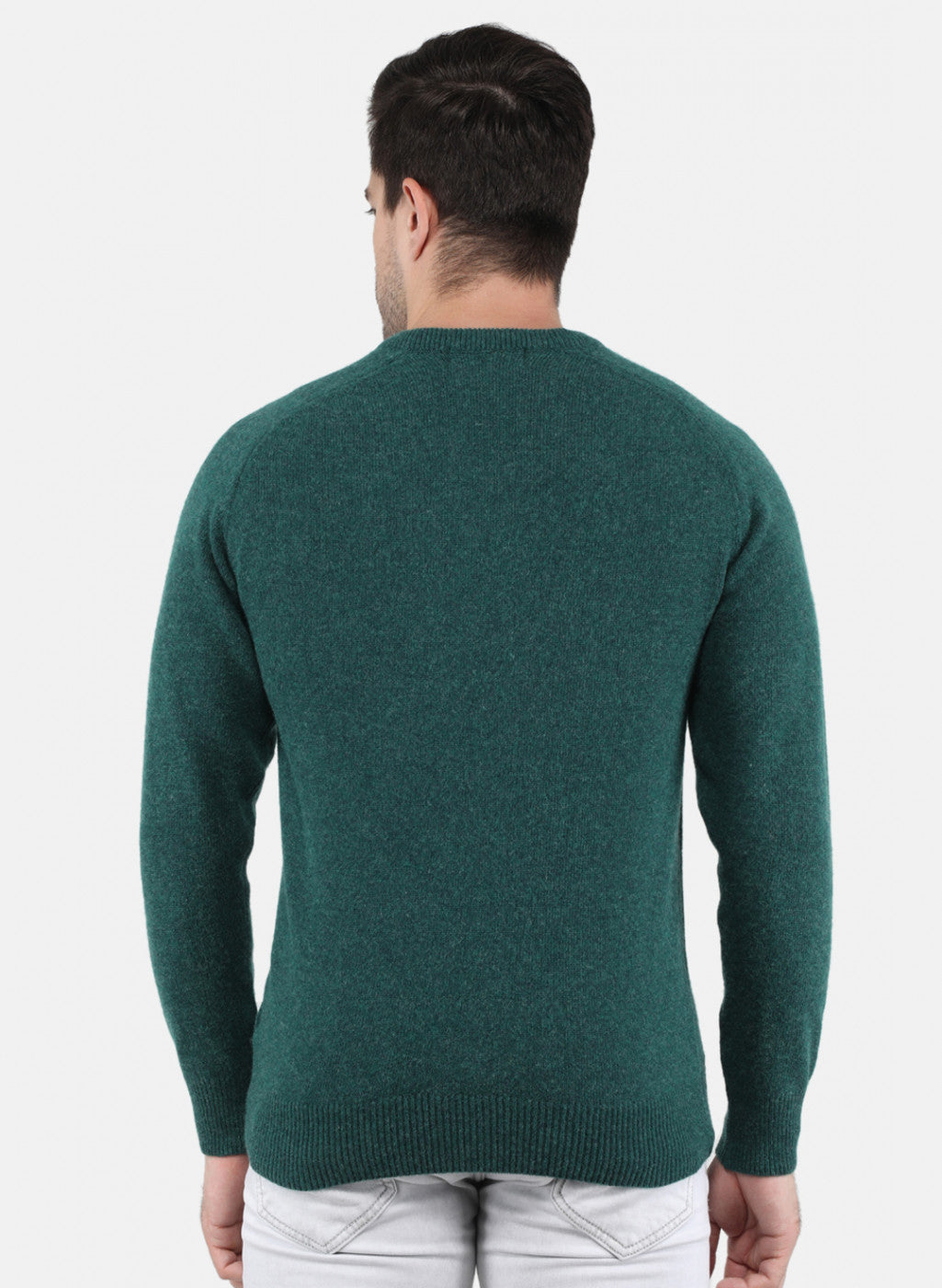 Men Green Solid Pullover