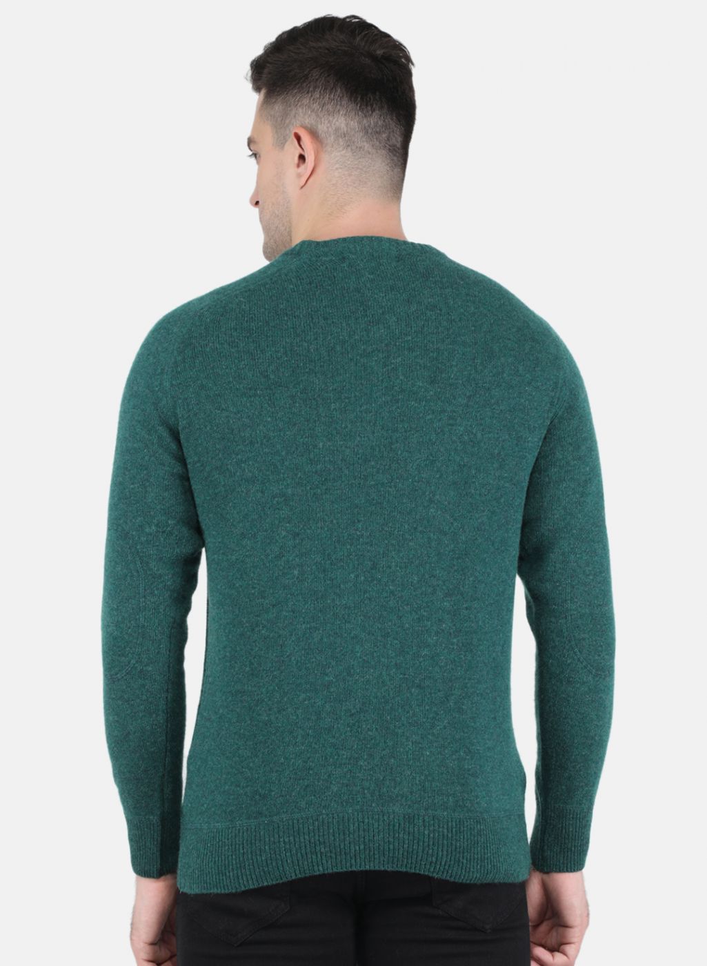 Men Green Solid Pullover