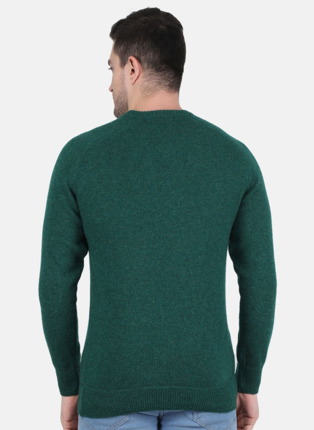 Men Green Solid Pullover