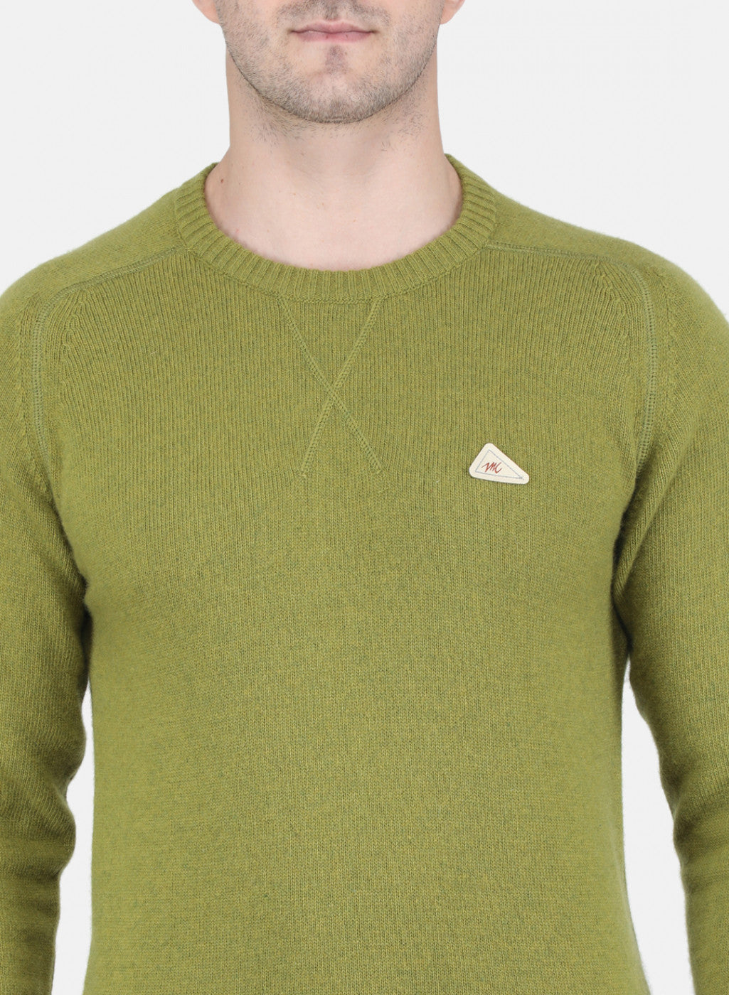 Men Green Solid Pullover
