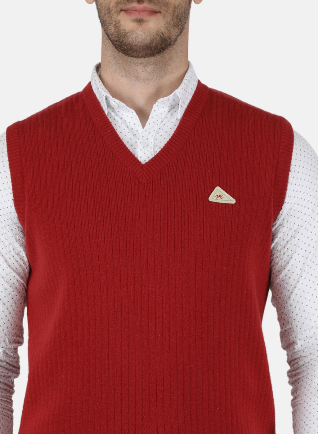 Men Orange Solid Sweater