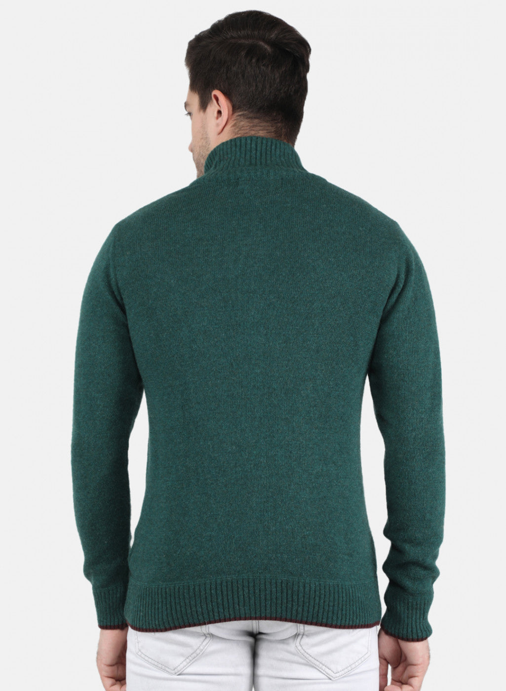 Men Green Solid Pullover