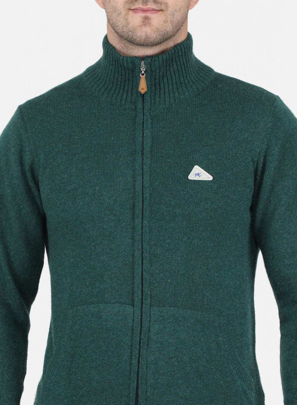 Men Green Solid Pullover