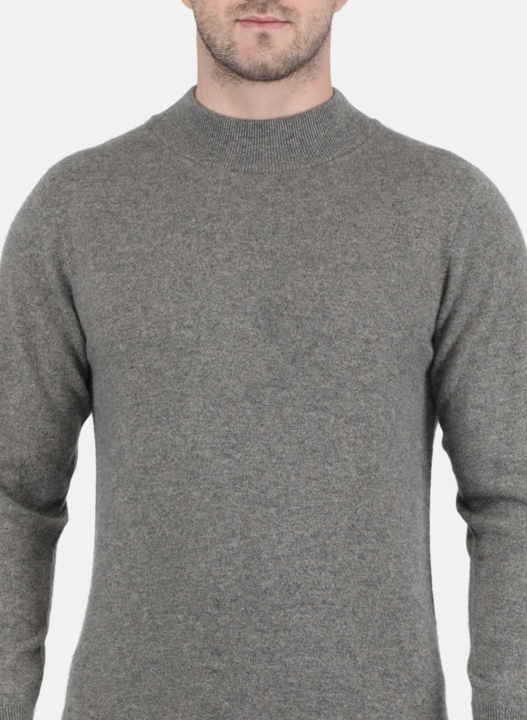 Men Grey Solid Pullover