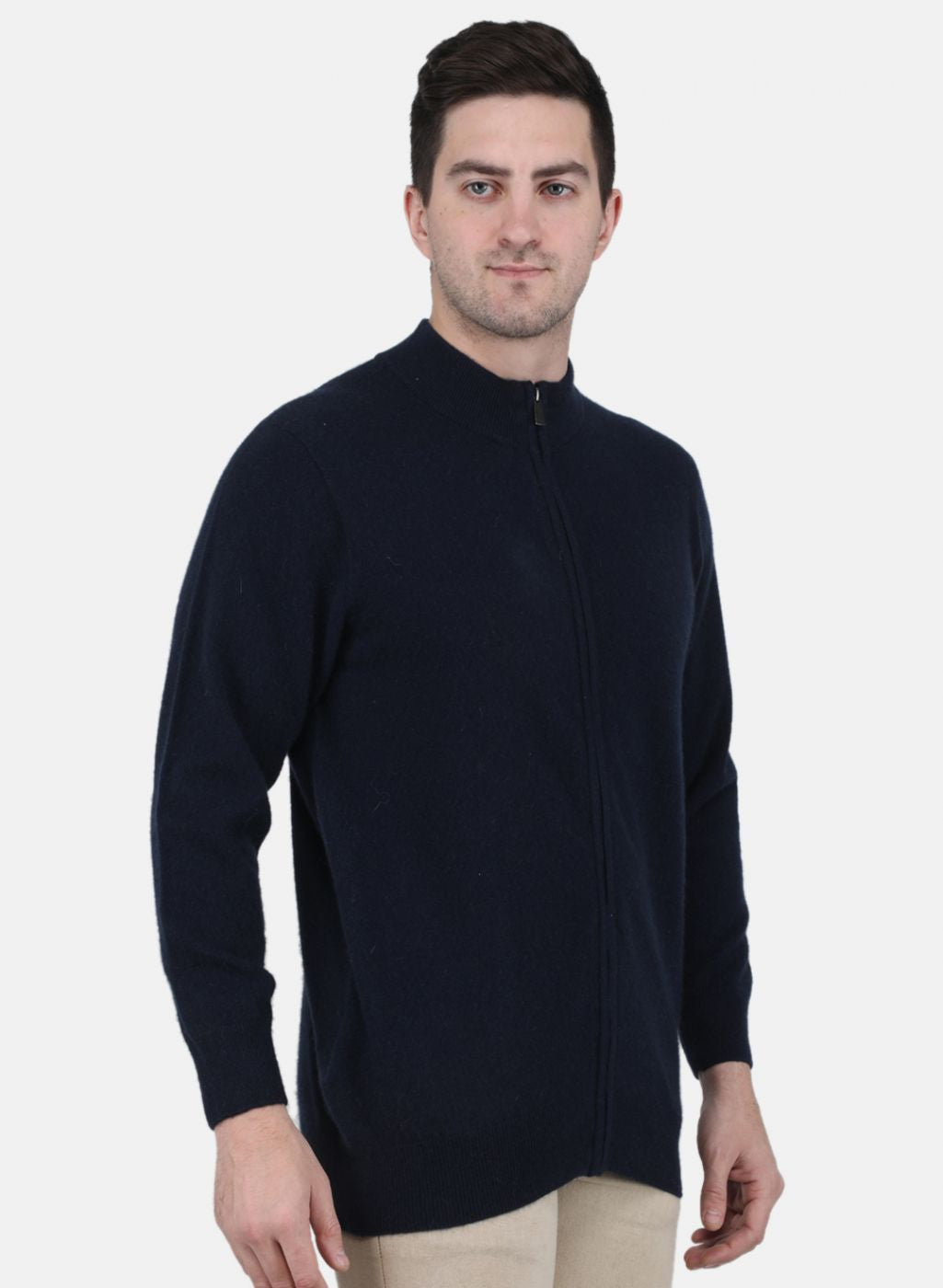 Men NAvy Blue Solid Pullover