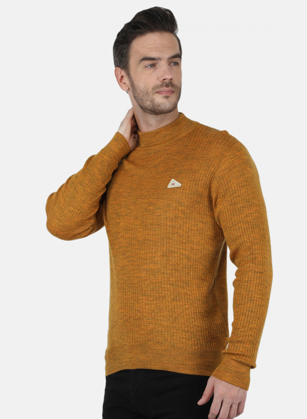 Men Yellow Solid Pullover
