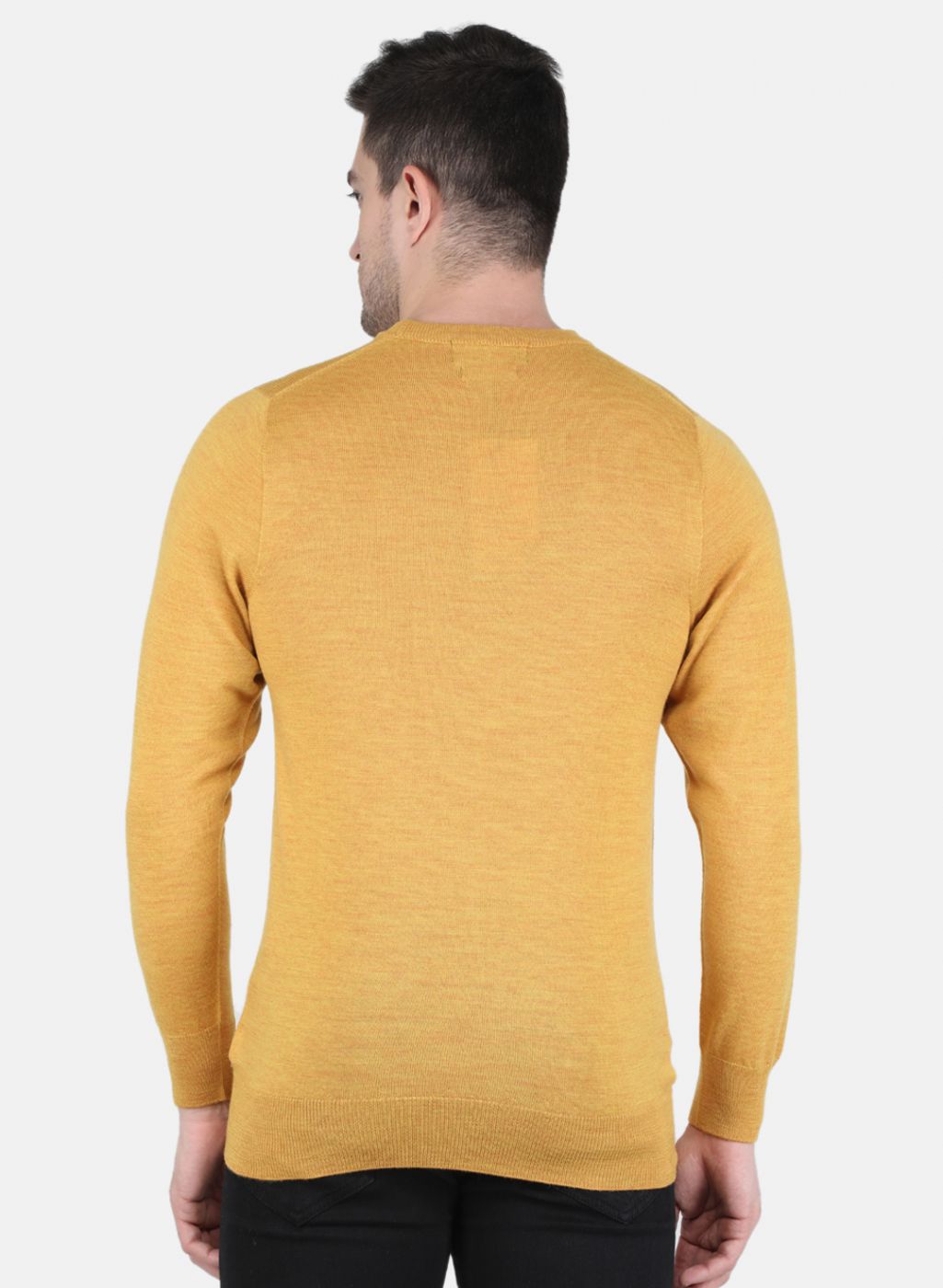 Men Brown Solid Pullover