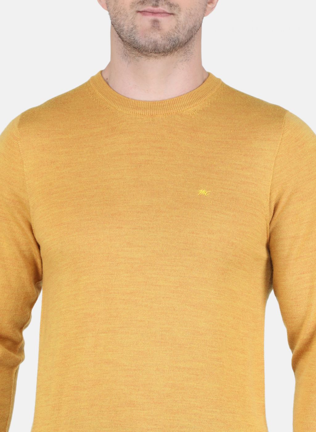 Men Brown Solid Pullover