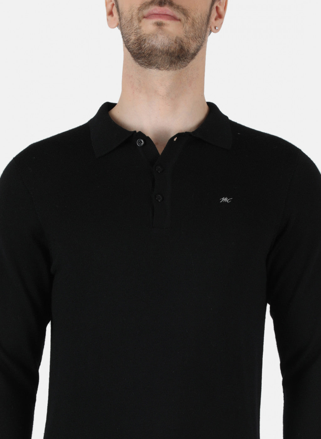 Men Black Solid T-Shirt